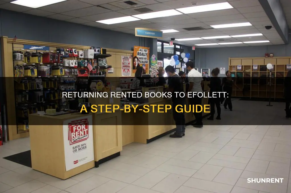 how do you return rented books to efollett