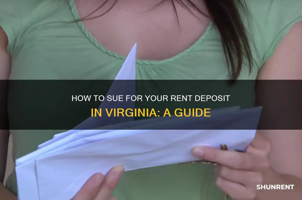 how do you sue for your rent deposit in va