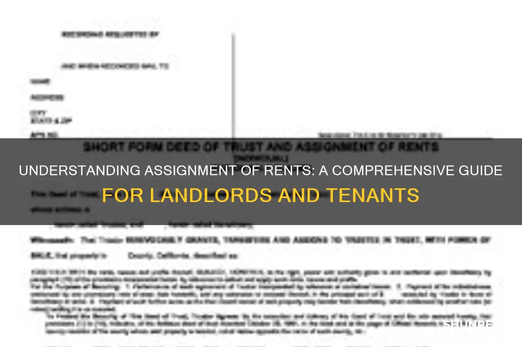 how does an assignment of rents work