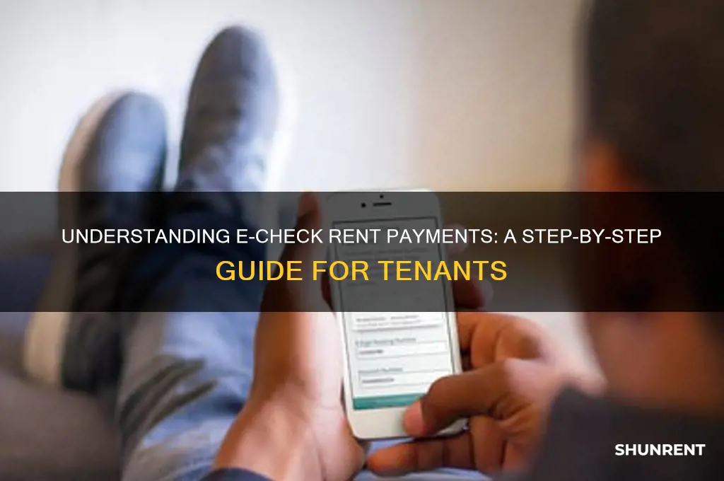 how does an e check for rent work