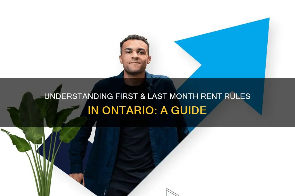 how does first and last month rent work in ontario