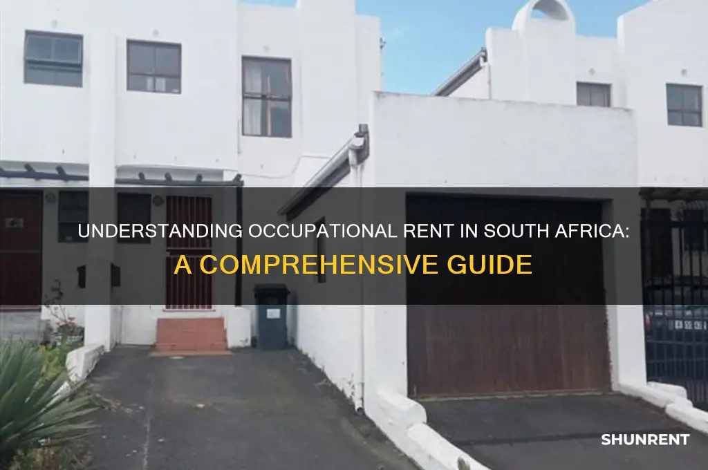 how does occupational rent work in south africa