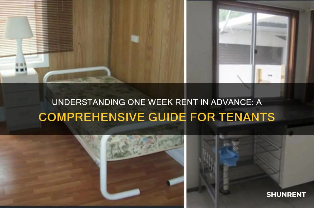 how does one week rent in advance work