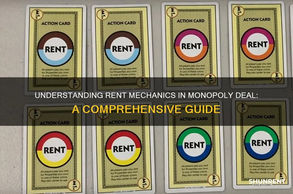 how does rent work in monopoly deal