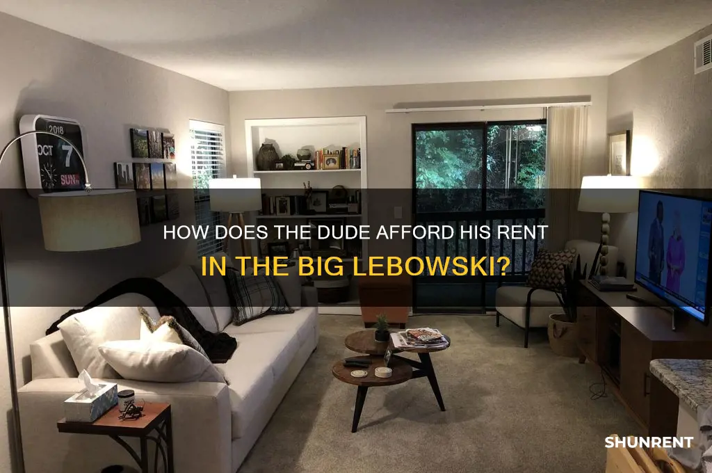 how does the big lebowski afford his rent