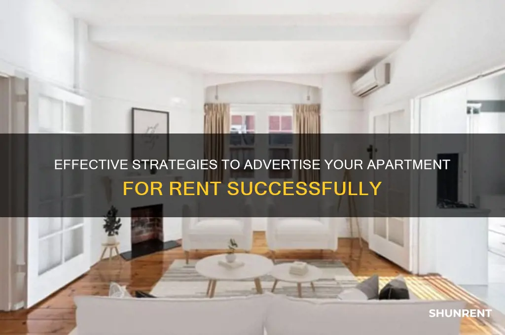 how dop i put advertisement to rent a aparment