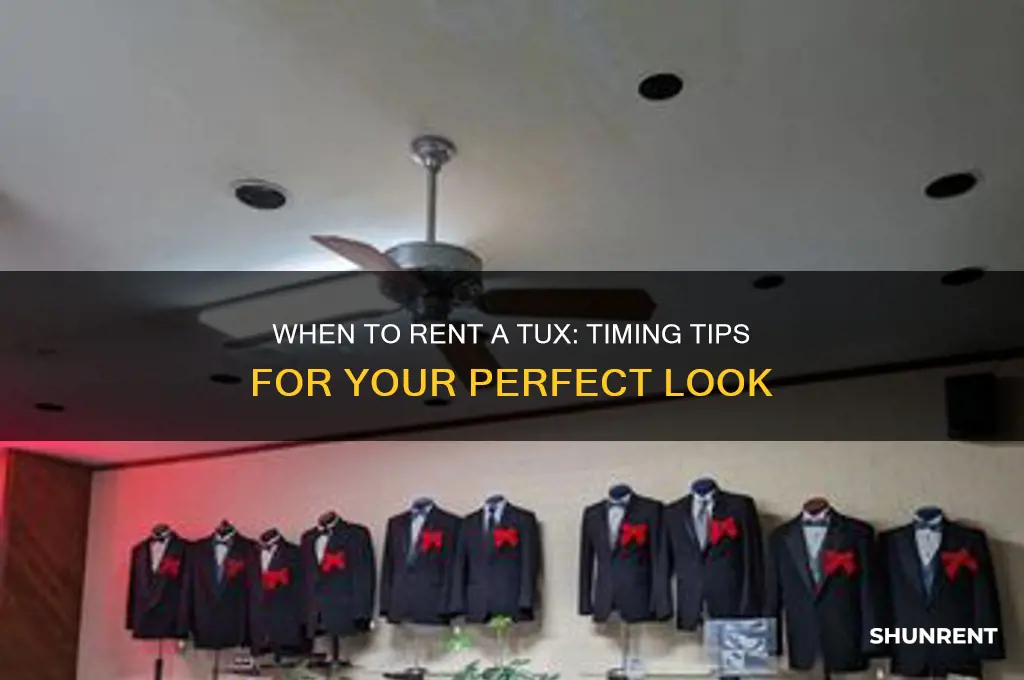 how early do you have to rent a tux