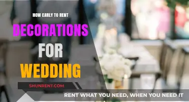 When to Rent Wedding Decorations: Timing Tips for a Stress-Free Celebration