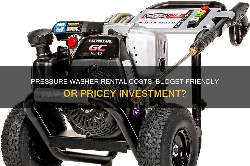 how expensive to rent a pressure washer