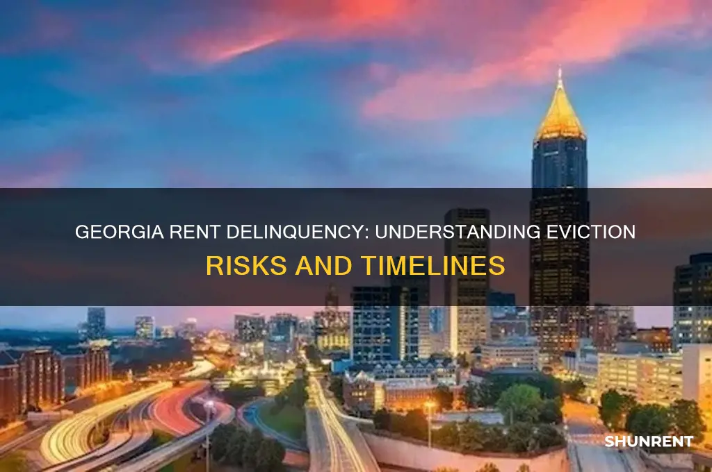 how far behind on rent before eviction in georgia