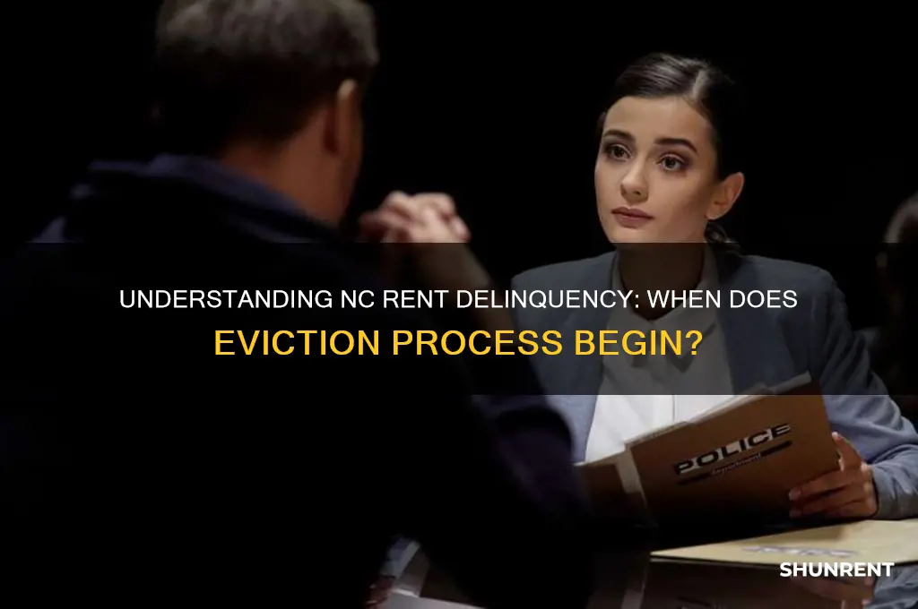 how far behind on rent before eviction in nc