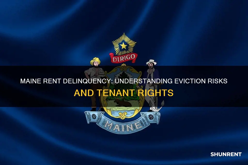 how far behind on rent before eviction maine