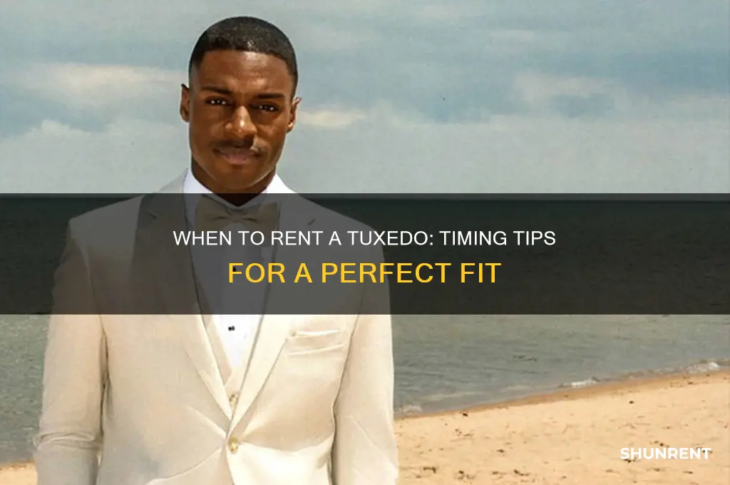 how far in advance do you rent a tuxedo