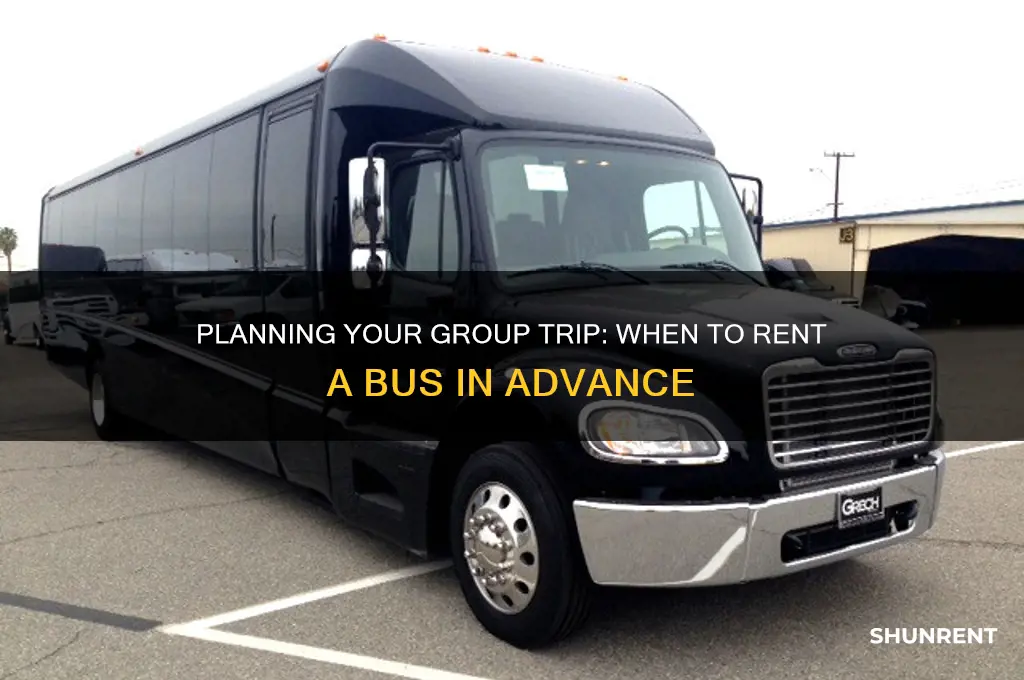how far in advance rent a bus