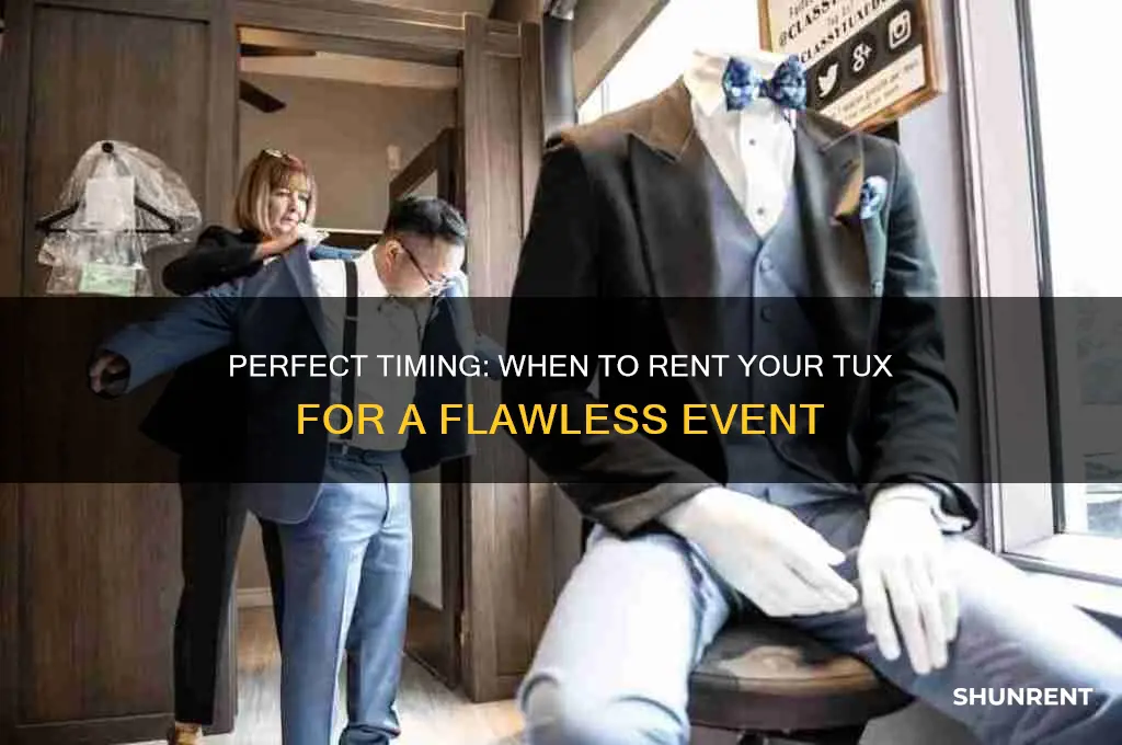 how far in advance to rent tux