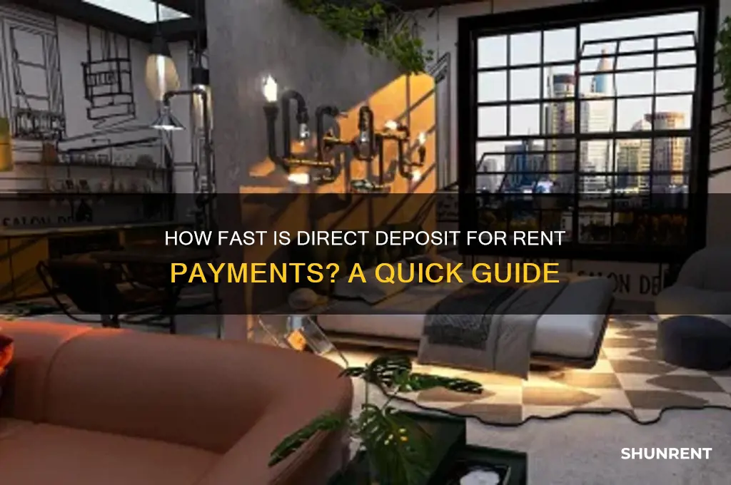 how fast is direct deposit for rent