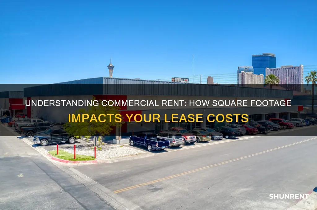 how is commercial rent charged square footage