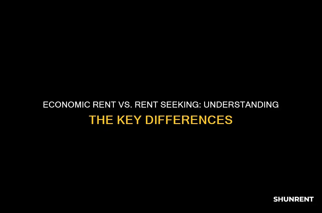 how is economic rent different than rent seeking