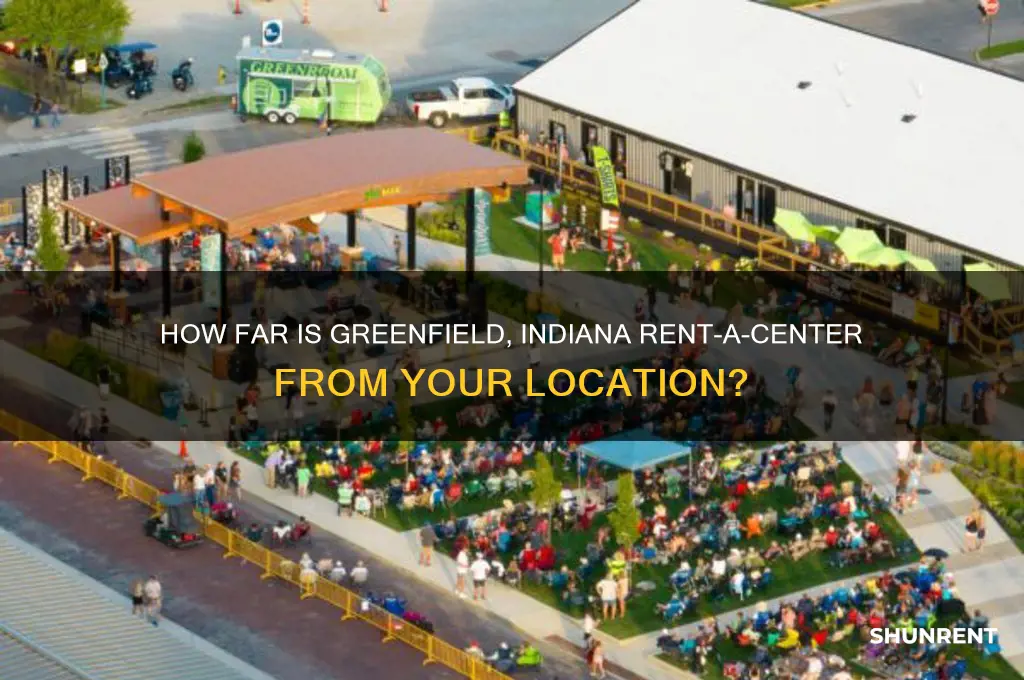 how is far is greenfield indiana rent-a-center from here