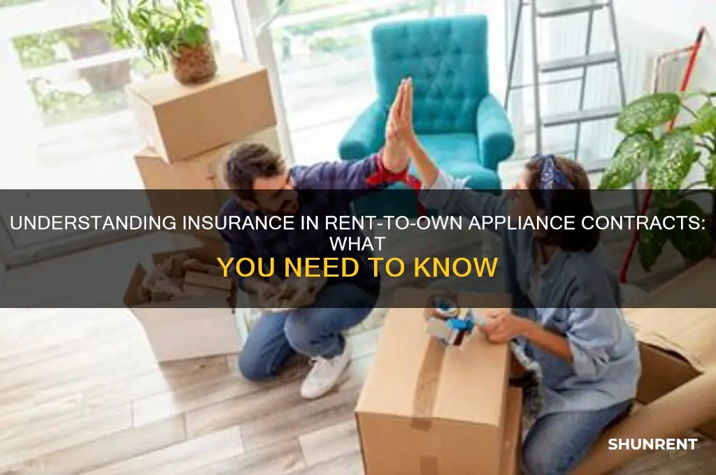 how is insurance listed on rent to own appliance contracts
