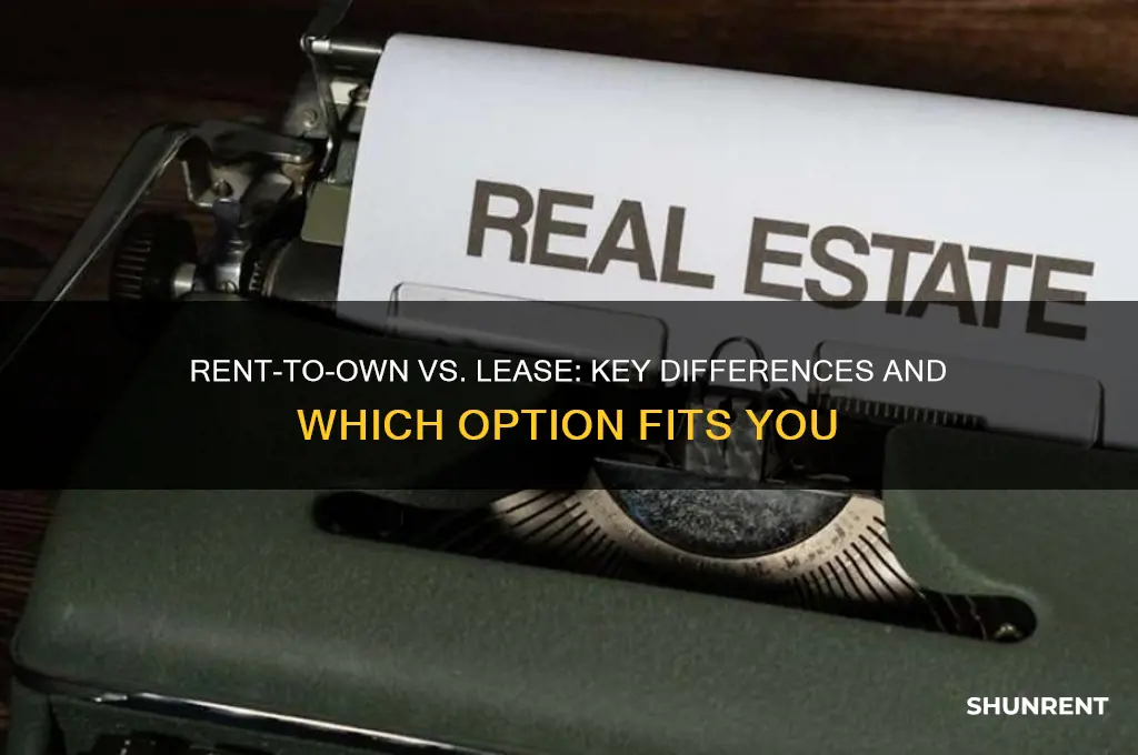 how is rent to own different from lease