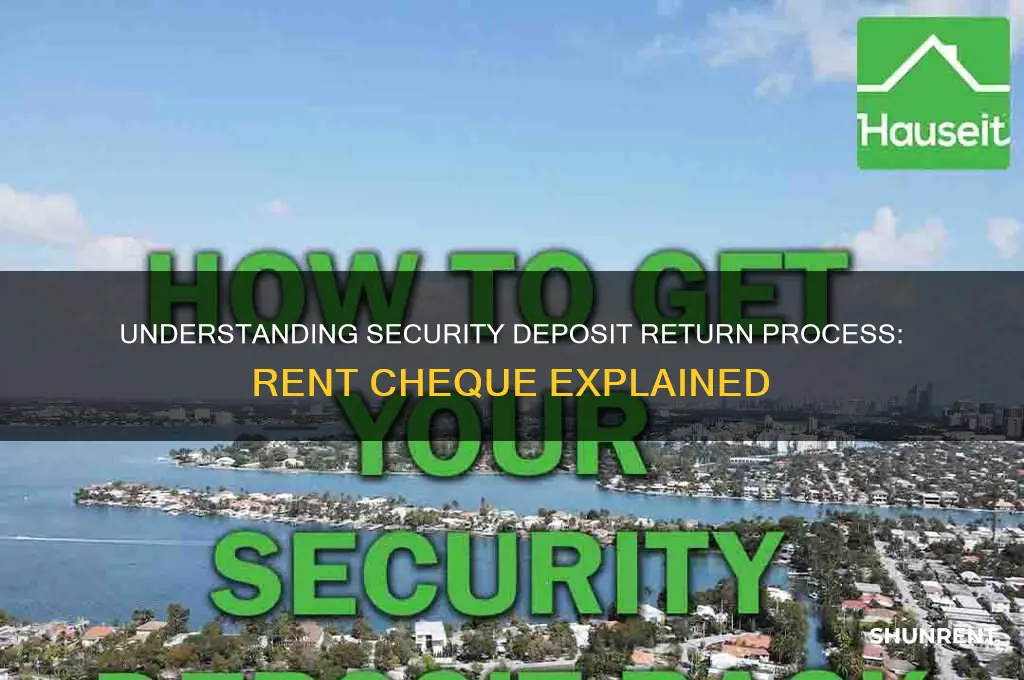 how is security deposit returned rent cheque