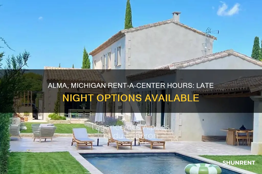 how late is rent a center open in alma michigan