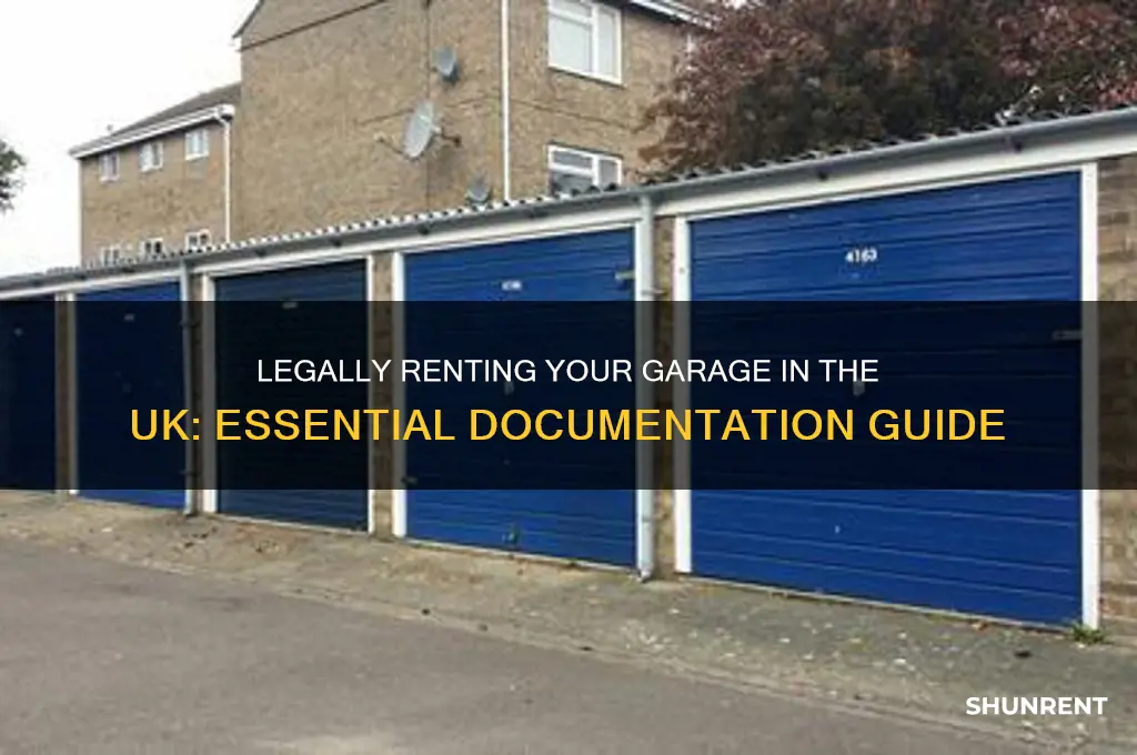 how legaly document renting the garage in uk