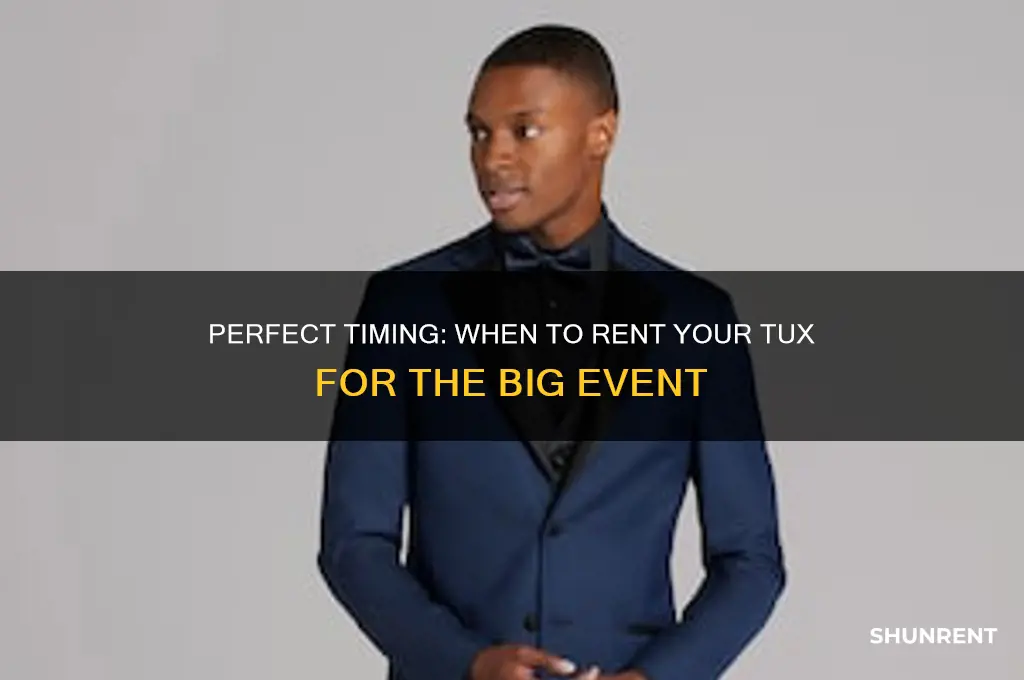 how long before an event should you rent a tux