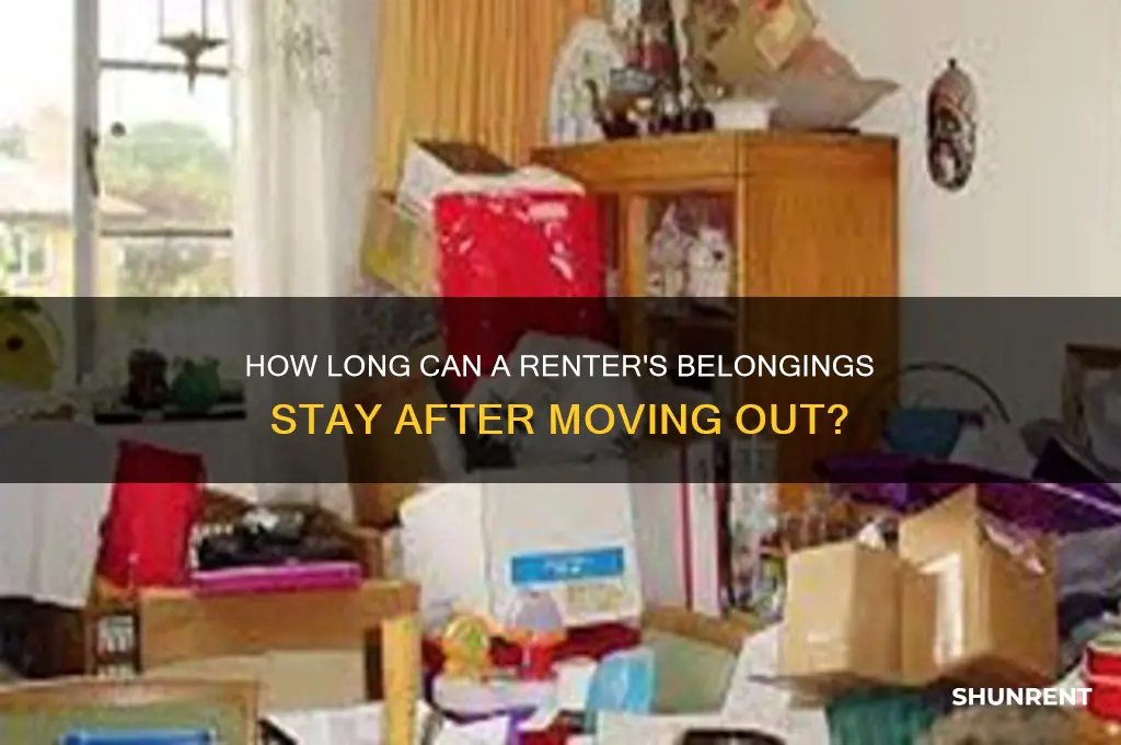 how long belongiongs for renter that has left