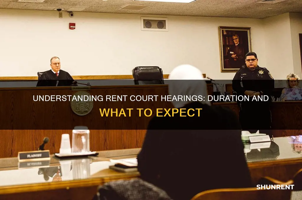 how long do court hearings for rent take
