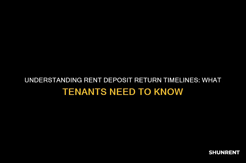 how long do you have to return a rent deposit