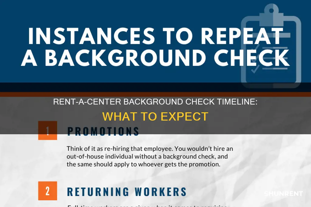 how long doees it take for rent a center background