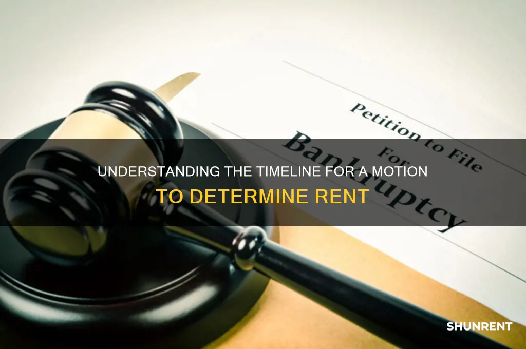 how long does a motion to determine rent take