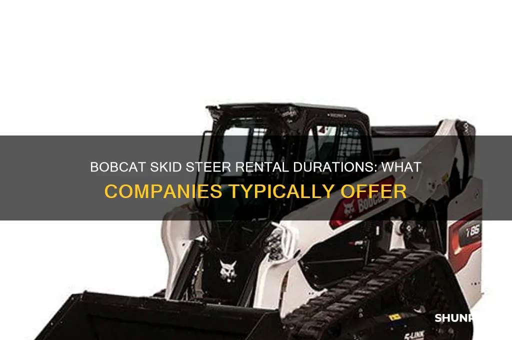 how long does companies rent bobcat skid steer for