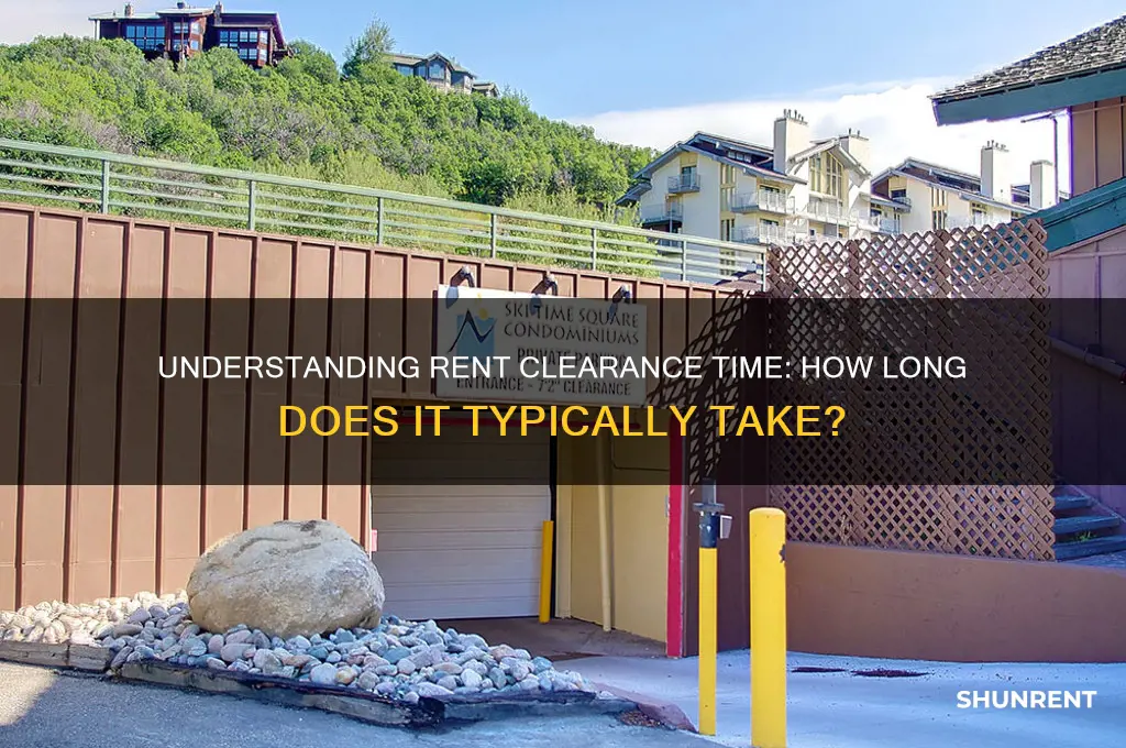how long does it take for rent tho clear