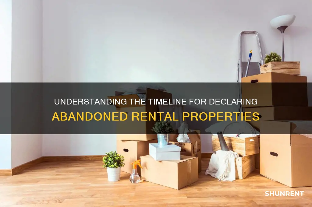 how long does it take to consider rent abandoned