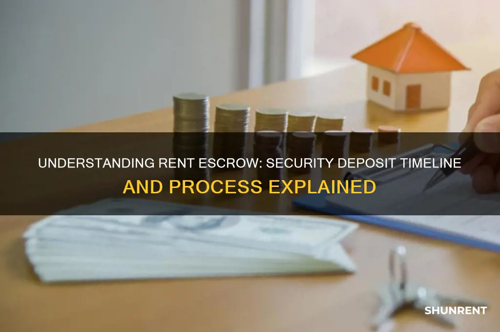 how long does rent escrow take security depost