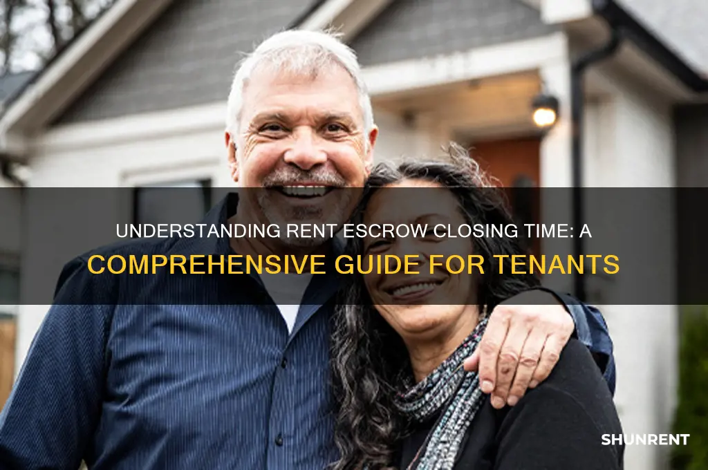 how long does rent escrow take to close