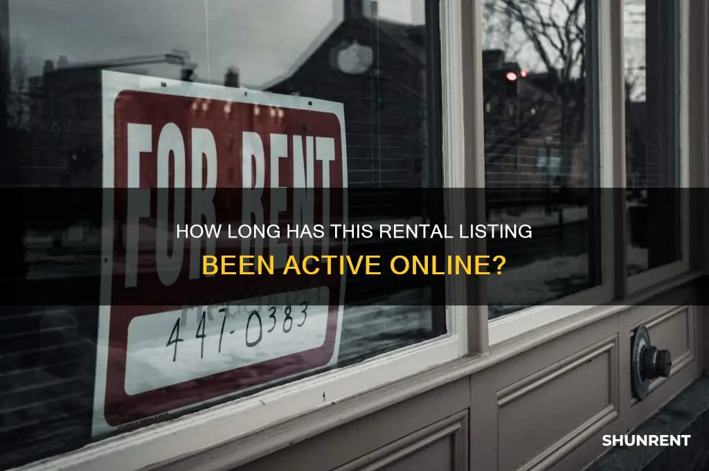 how long has a listing been up for rent website