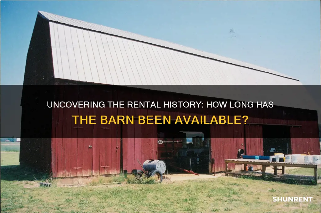 how long has the barn been for rent