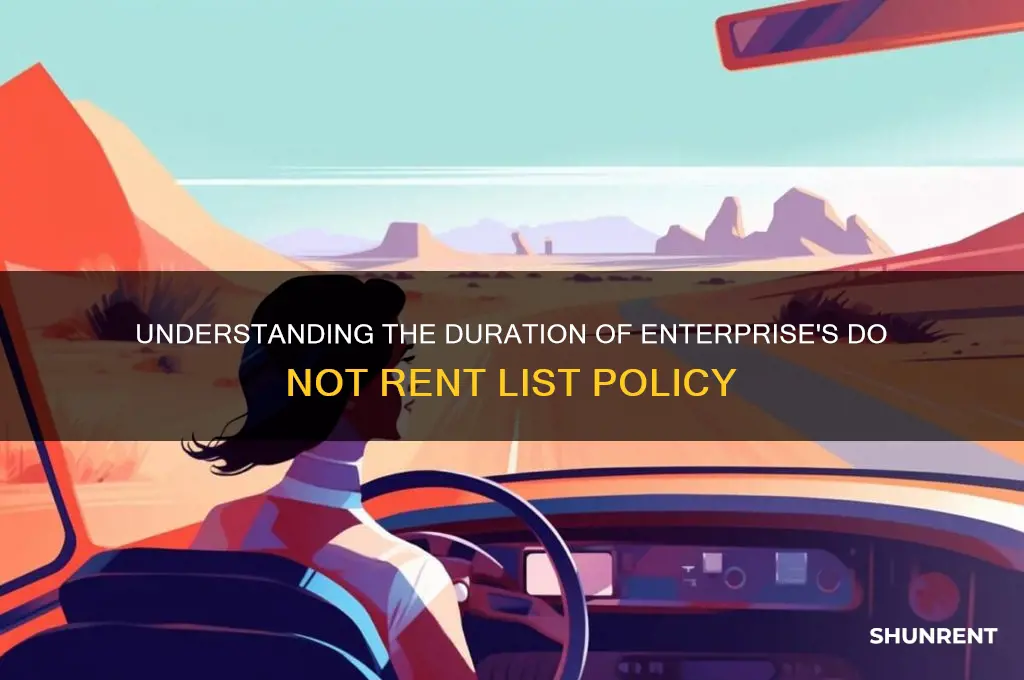 how long is enterprise do not rent list