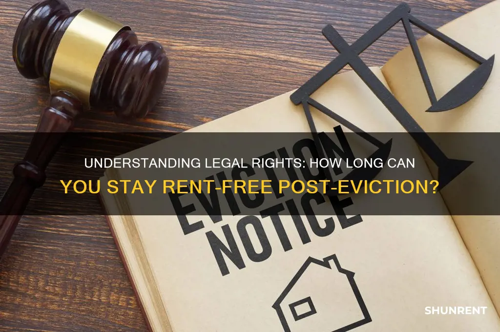 how long legally live rent free after eviction