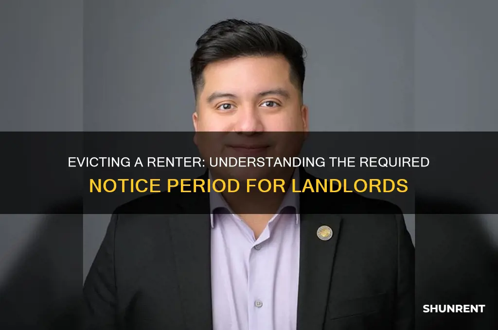 how long must you give when evicting a renter