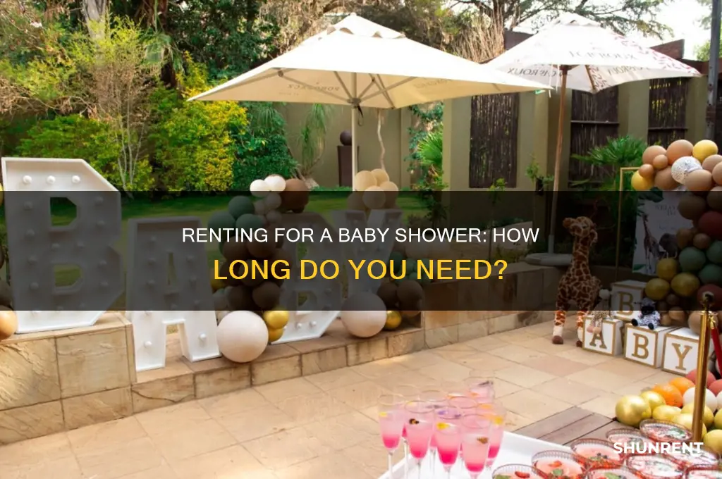 how long rent i need for baby shoer