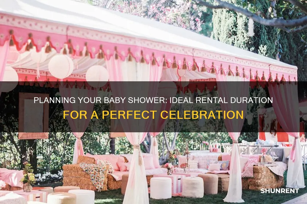 how long rent i need for baby shower