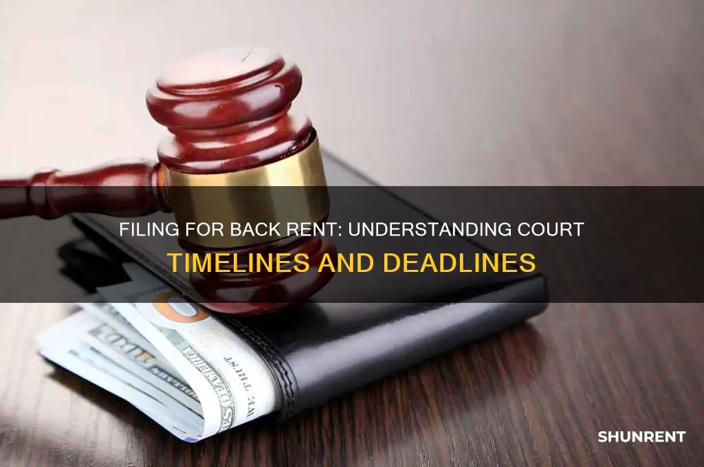 how long to file with court for back rent