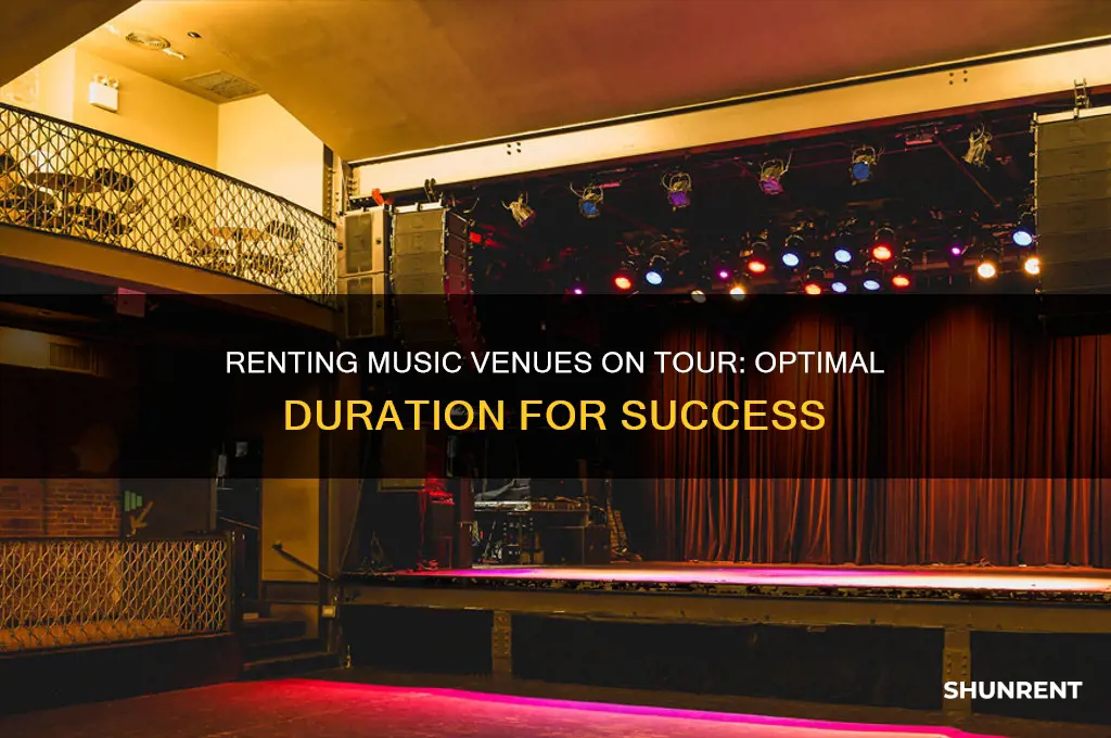 how long to rent a music venue on tour