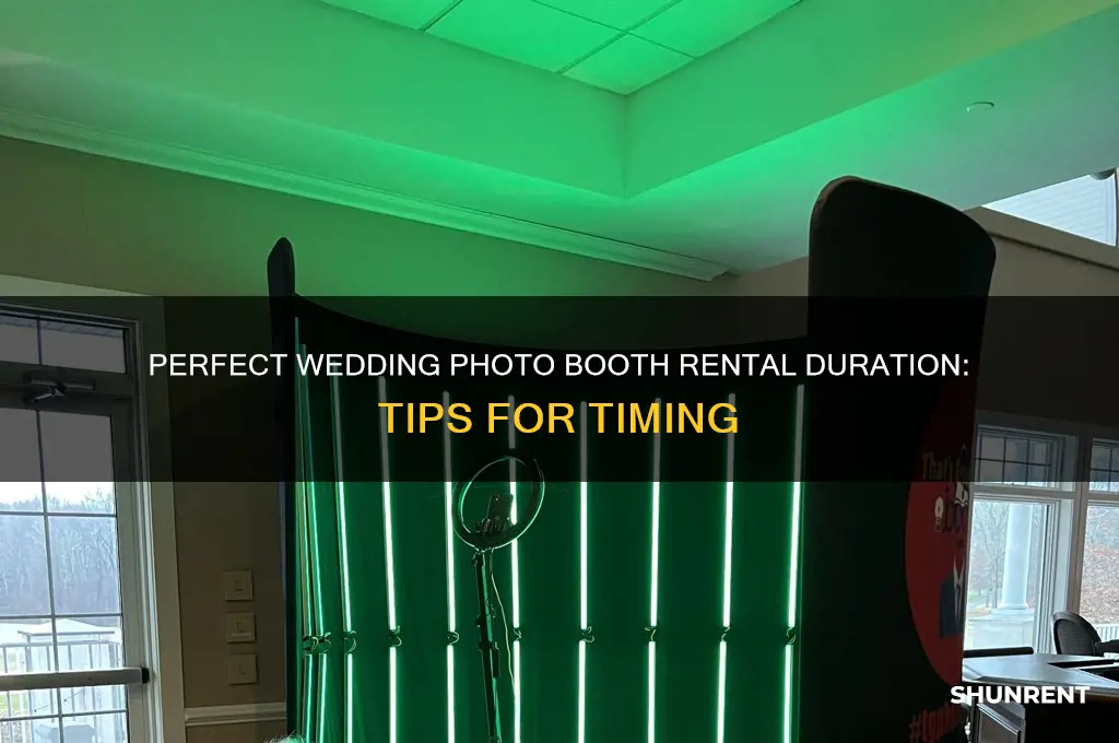 how long to rent photo booth for wedding