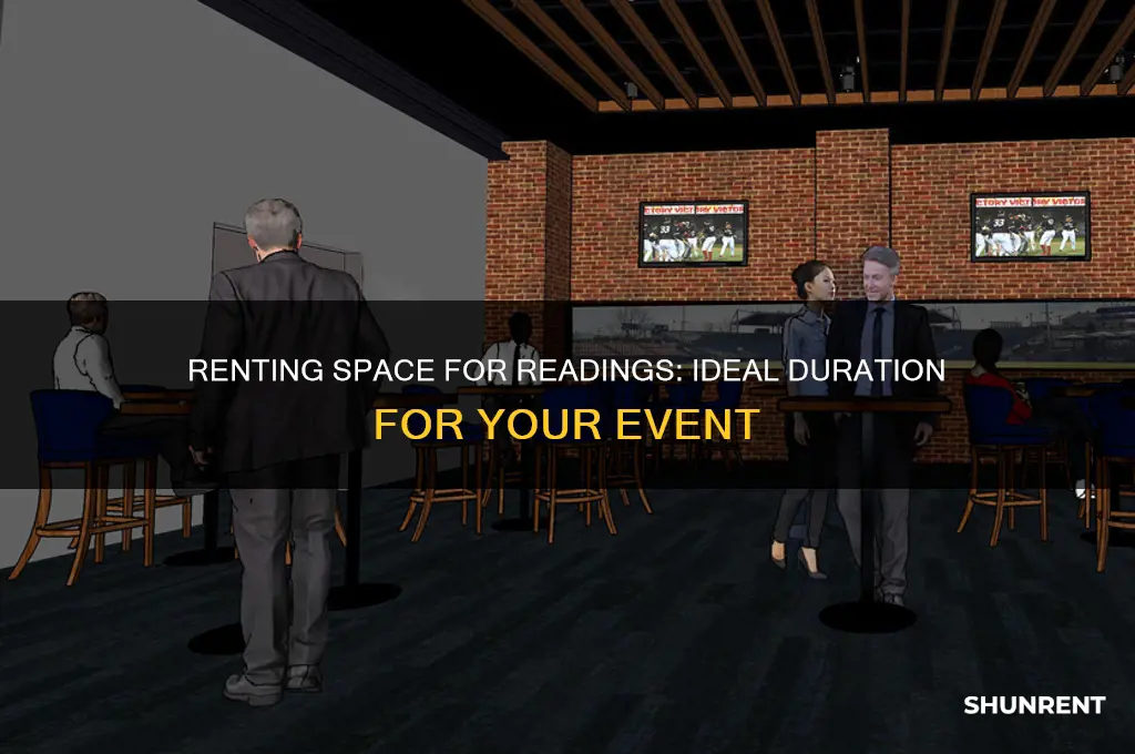 how long to rent space for a reading